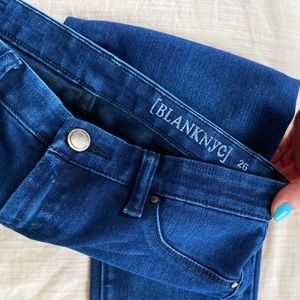 BLANKNYC Classic Skinny Mid Rise Jeans - Dark wash denim
